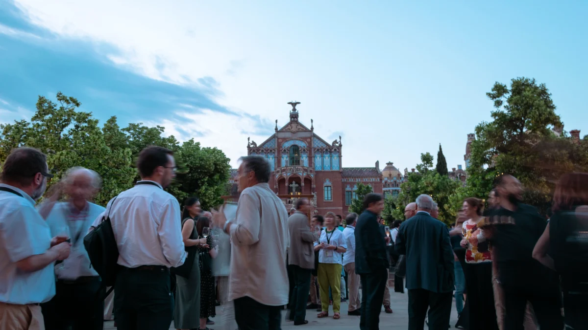 Aperitivo en el exterior de Sant Pau