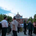 Aperitivo en el exterior de Sant Pau