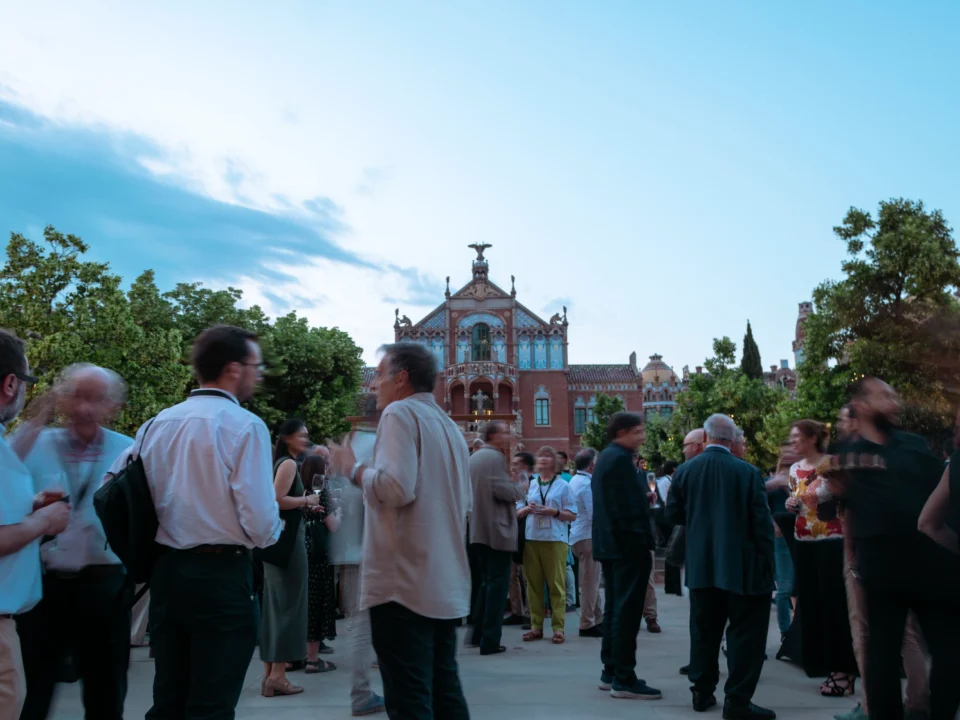 Aperitivo en el exterior de Sant Pau